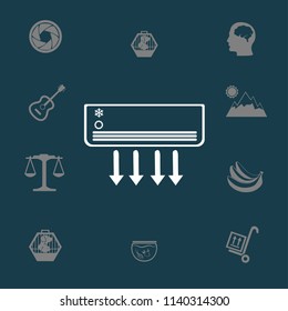 cooling the air conditioner works vector illustration