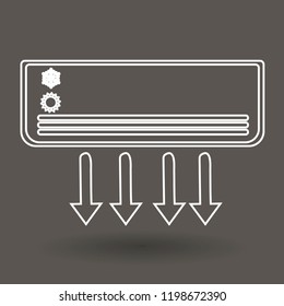 cooling the air conditioner works vector illustration