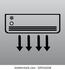 cooling the air conditioner works vector illustration