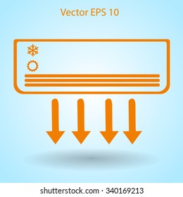 cooling the air conditioner works vector illustration