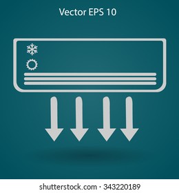 cooling the air conditioner works vector illustration