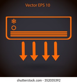 cooling the air conditioner works vector illustration