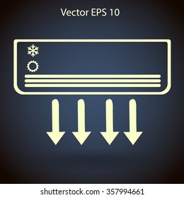 cooling the air conditioner works vector illustration