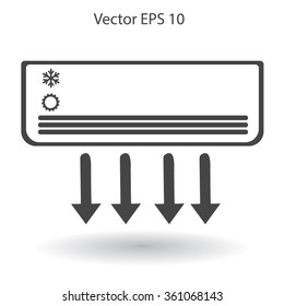 cooling the air conditioner works vector illustration