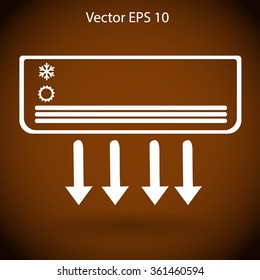 cooling the air conditioner works vector illustration