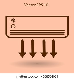 cooling the air conditioner works vector illustration