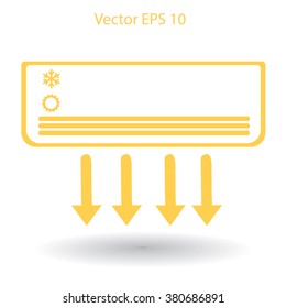 cooling the air conditioner works vector illustration