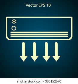 cooling the air conditioner works vector illustration