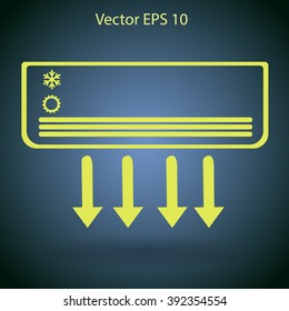 cooling the air conditioner works vector illustration