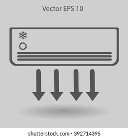 cooling the air conditioner works vector illustration