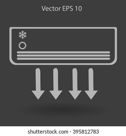 cooling the air conditioner works vector illustration