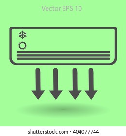 cooling the air conditioner works vector illustration