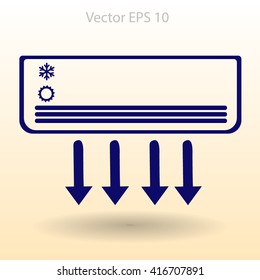 cooling the air conditioner works vector illustration