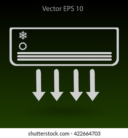 cooling the air conditioner works vector illustration