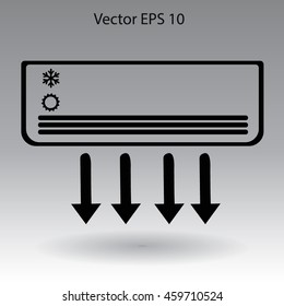 cooling the air conditioner works vector illustration