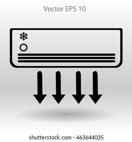 cooling the air conditioner works vector illustration