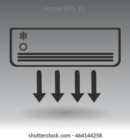 cooling the air conditioner works vector illustration