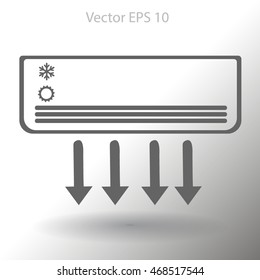 cooling the air conditioner works vector illustration