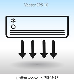 cooling the air conditioner works vector illustration