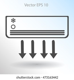 cooling the air conditioner works vector illustration