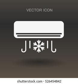 cooling the air conditioner works vector illustration