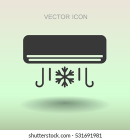cooling the air conditioner works vector illustration