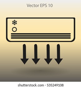 cooling the air conditioner works vector illustration