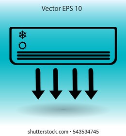 cooling the air conditioner works vector illustration