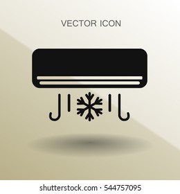 resfriamento o ar condicionado funciona ilustração vetorial