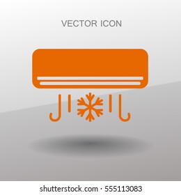 ilustración vectorial de funcionamiento del aire acondicionado de refrigeración