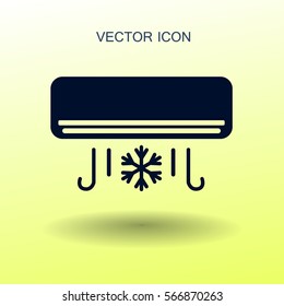 ilustración vectorial de funcionamiento del aire acondicionado de refrigeración