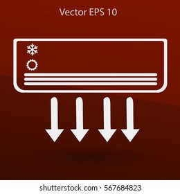 cooling the air conditioner works vector illustration