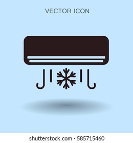 cooling air conditioner works vector illustration