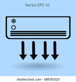 cooling the air conditioner works vector illustration