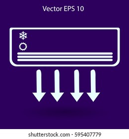 cooling the air conditioner works vector illustration