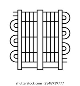 cooling beer production line icon vector. cooling beer production sign. isolated contour symbol black illustration