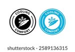 Cooling comfort logo vector badge