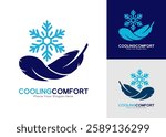 Cooling comfort logo vector design. Suitable for business, industry and beauty
