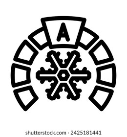 cooling energy efficient line icon vector. cooling energy efficient sign. isolated contour symbol black illustration