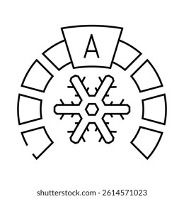 cooling energy efficient line icon vector. cooling energy efficient sign. isolated contour symbol black illustration