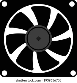 cooling fan for computer ,ups and inverter vector illustration