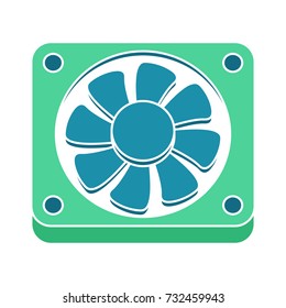 cooling fan flat icon