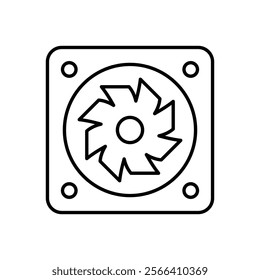 Cooling Fan icon. Computer hardware icon design. vector graphic