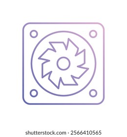 Cooling Fan icon. Computer hardware icon design. vector graphic