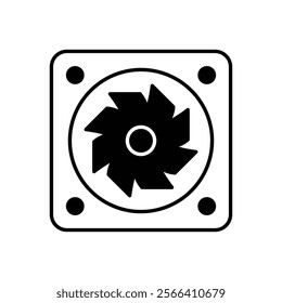 Cooling Fan icon. Computer hardware icon design. vector graphic