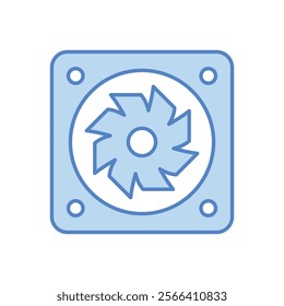 Cooling Fan icon. Computer hardware icon design. vector graphic