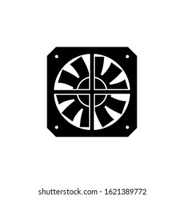Cooling fan icon design isolated on white background. Vector illustration