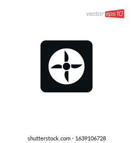 Cooling Fan Icon design Vector