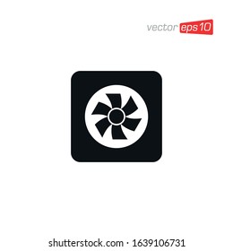 Cooling Fan Icon design Vector