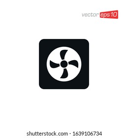 Cooling Fan Icon design Vector